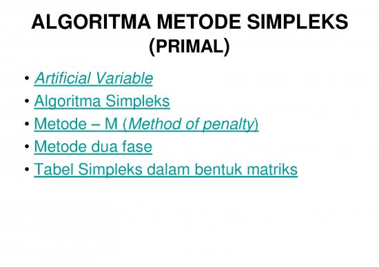 Sekilas Metode Simpleks | Matematika